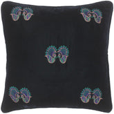 handmade  Pillow Green Blue Hand-Woven SQUARE VELVET EMBR pillow